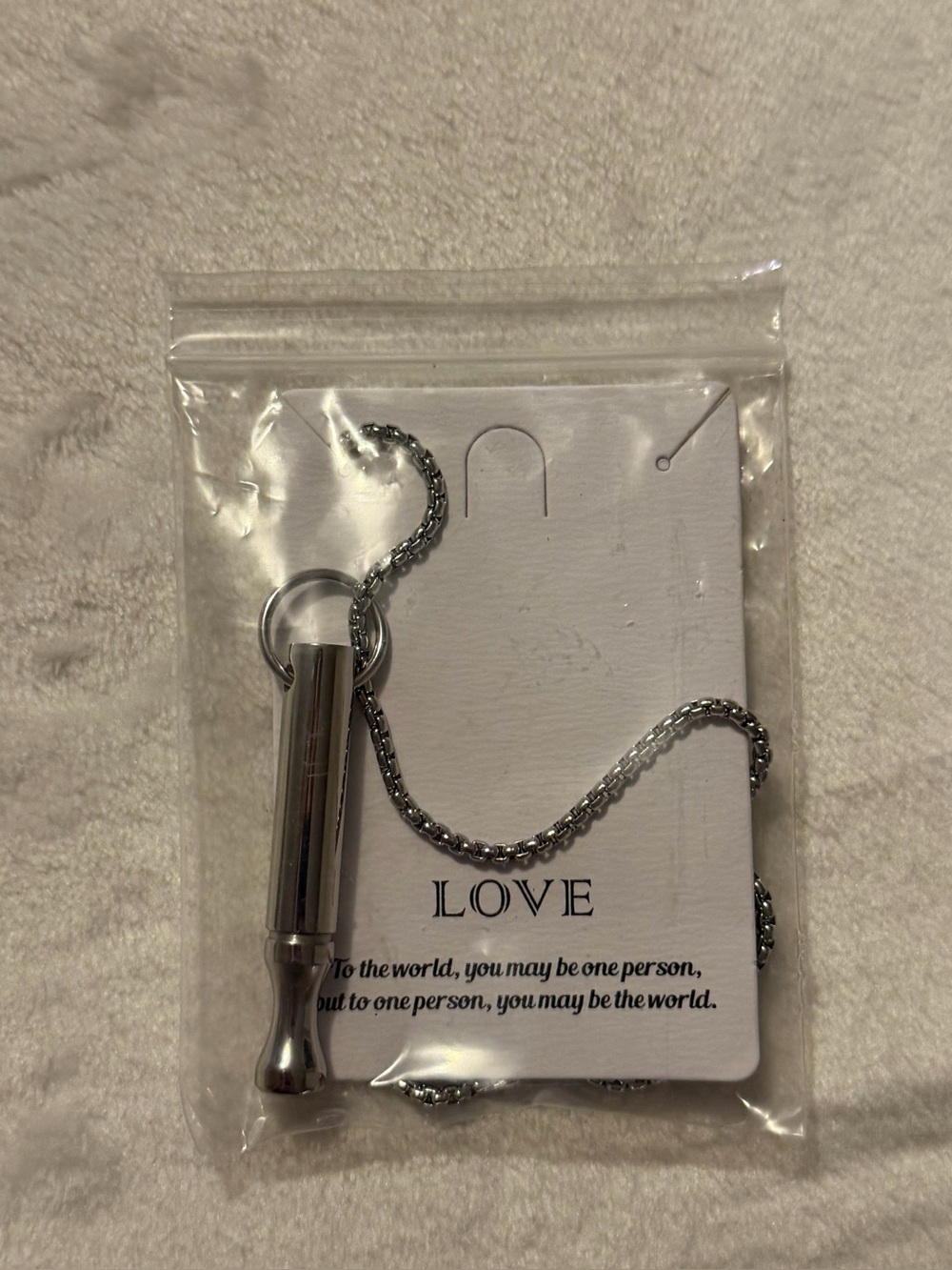 Mindfulness Breathing Necklace, Stainless Steel Stress Relief